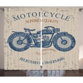 thumbnail image 1 of Ambesonne Vintage Curtains 2 Panel Set, Retro Chopper Rider, 108" x 84", Slate Blue Tan, 1 of 3