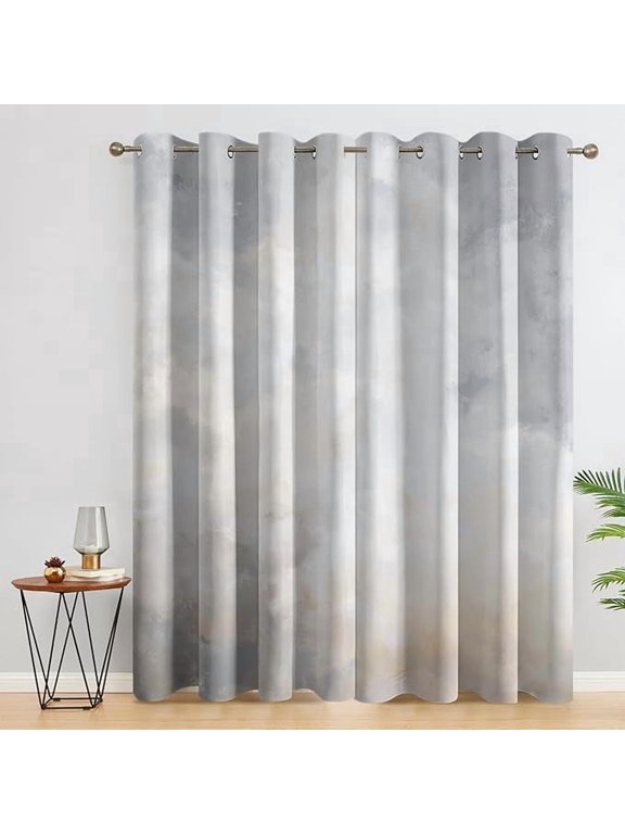 Vintage Curtains for Living Room, Modern Pattern Design Blackout Curtains, Art Bedroom Decor Window Drapes with Grommet-38"W x 45"L (Pack of 2)