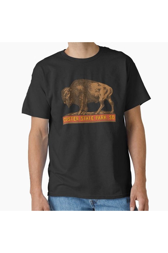 Vintage Custer State Park Vintage Buffalo Souvenir Classic T-Shirt T-Shirt - Perfect T-Shirt For Everyone