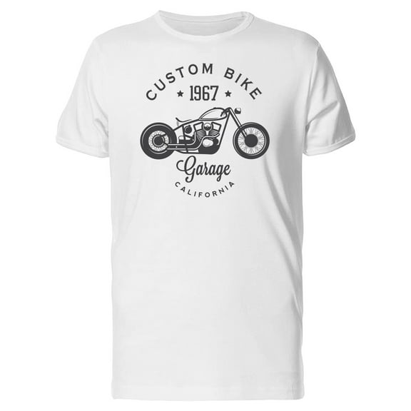 Vintage Custom Bike California T-Shirt Men -Image by Shutterstock, Male Medium