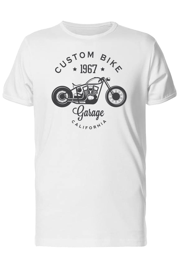 Vintage Custom Bike California T-Shirt Men -Image by Shutterstock, Male Medium