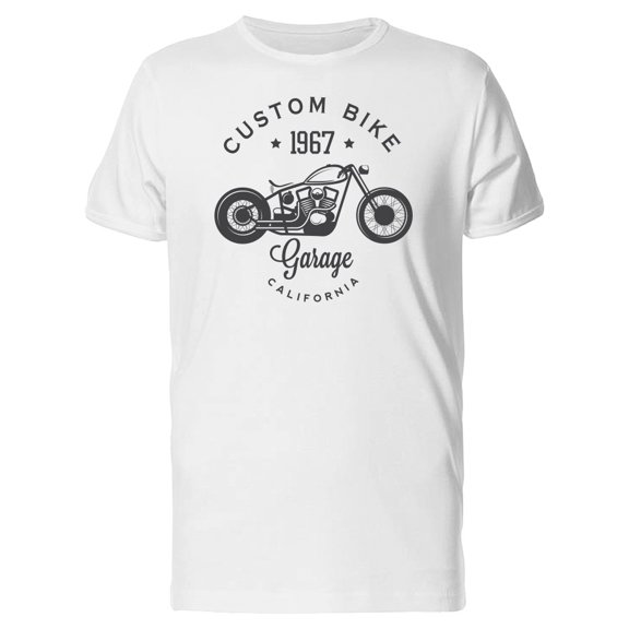 Vintage Custom Bike California T-Shirt Men -Image by Shutterstock, Male Small