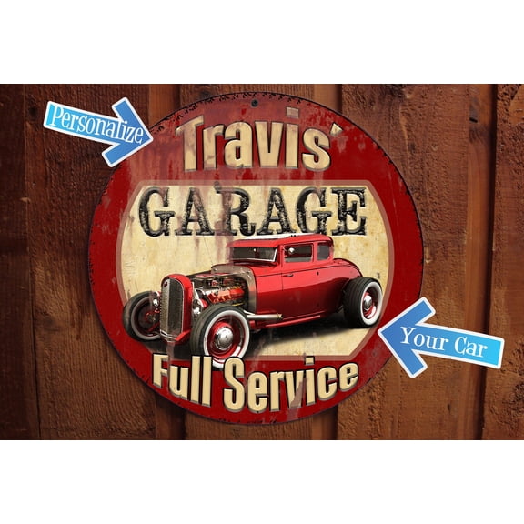 Vintage Custom Car Sign for Garage