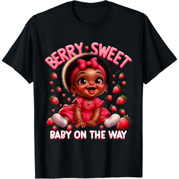 Vintage Cute Berry Sweet Baby On The Way Cute Pregnancy Graphic T-Shirt Size S-5Xl Best Birthday Gifts