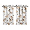 thumbnail image 1 of Vintage Cute Puppy Tier Kitchen Curtains for Bathroom Living Rod Pocket Window Drapes 28"x39" 2 Panels Window Treatment Tiers, 1 of 4