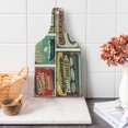 thumbnail image 1 of Vintage Cutting Board, Nostalgic Art Auto Service Garage Funk Style Highway Logo Repair Road Grunge Design, Tempered Glass Cutting and Serving Board, Wine Bottle Shape, Multicolor, by Ambesonne, 1 of 5