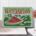 thumbnail image 1 of Vintage Cutting Board, Retro Old Fashioned Funny Watermelon Faded Colors Classic Graphic Art, Decorative Tempered Glass Cutting and Serving Board, Large Size, Green Red Ecru, by Ambesonne, 1 of 1