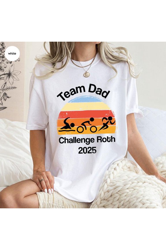 Vintage Cycling Dad Team Dad Cyclist Bike Rider T-Shirt