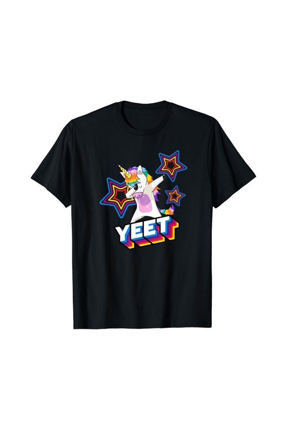 Vintage Dabbing Dancing Unicorn Celebration Dab Dance Yeet Meme T-Shirt - Perfect Gifts For Everyone
