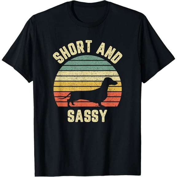 Vintage Dachshund Funny Weiner Dog Short Sassy T-Shirt