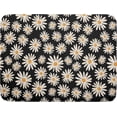 thumbnail image 1 of Vintage Daisy Dish Drying Mat for Kitchen Counter White Flowers Dish Mat Coffee Bar Mat Microfiber Absorbent Counter Mat 18 x 24 inch Black, 1 of 7