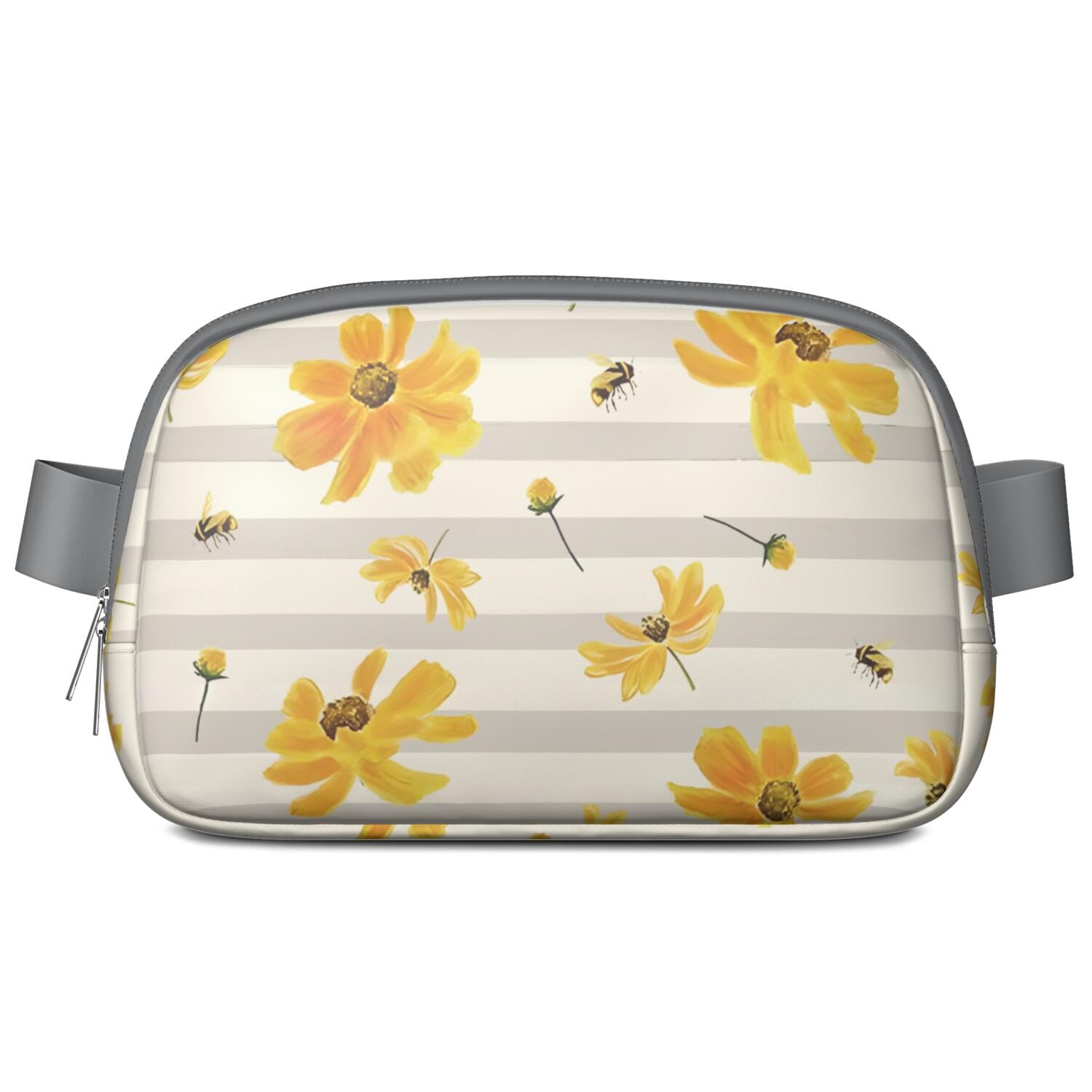 Vintage Daisy Fanny Pack – Artistic Wildflower Waist Bag for Women with Cute Retro Floral Print, Ideal for Spring, Summer & Autumn