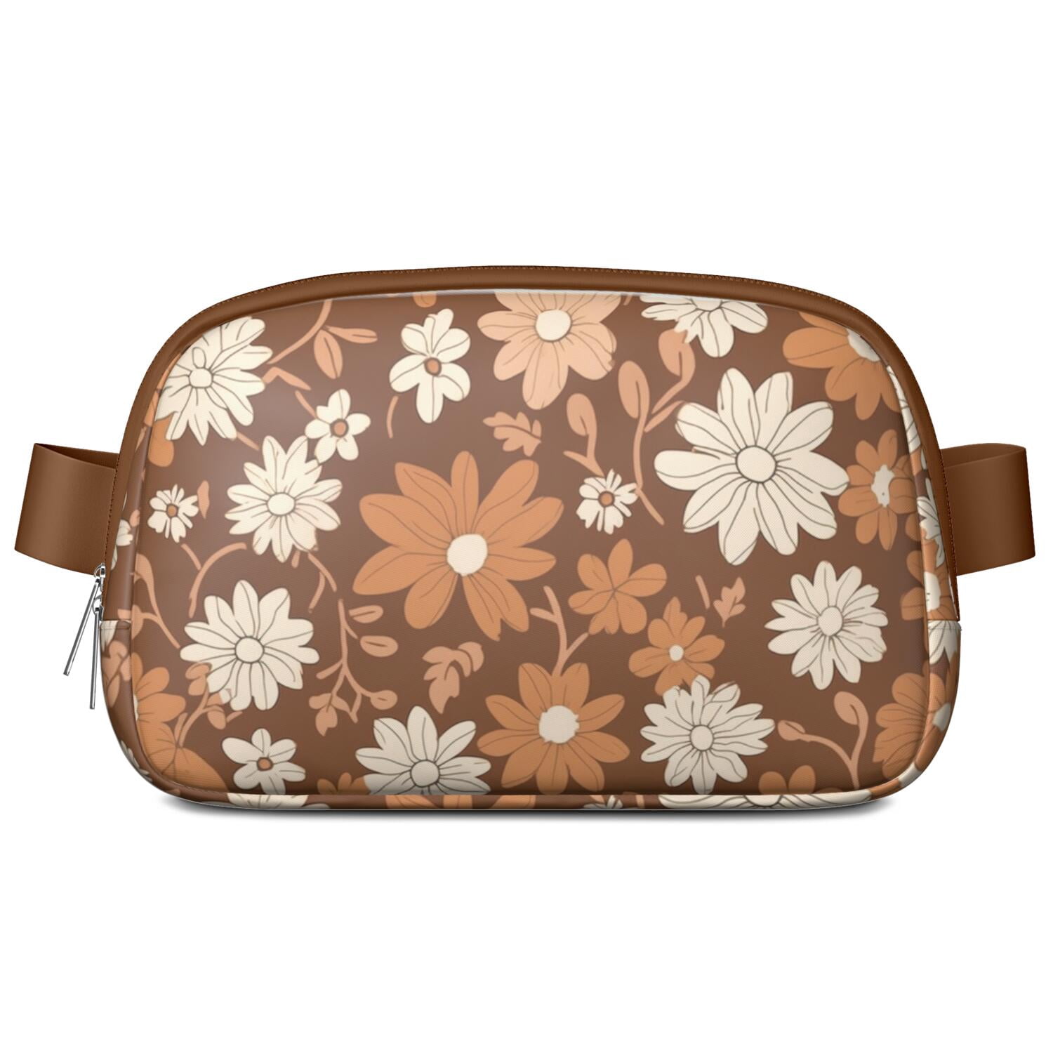 Vintage Daisy Fanny Pack – Artistic Wildflower Waist Bag for Women with Cute Retro Floral Print, Ideal for Spring, Summer & Autumn