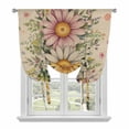 thumbnail image 1 of Vintage Daisy Floral Balloon Curtains for Windows, Bedroom Curtains 54 Inch Length, Spring Flowers Botanical Leaves Rustic Tie Up Curtains Panels Thermal Insulated Bathroom Curtains Window 42"x54", 1 of 8
