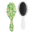 thumbnail image 1 of Vintage Daisy Print Hairbrush - Anti-Frizz Smoothing Brush for Long Hair & Sensitive Scalps, 1 of 2