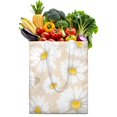 thumbnail image 1 of Vintage Daisy Print Reusable Grocery Tote Bag – Large Canvas Shopping Bag with Boho Floral Watercolor Design, Eco-Friendly & Heavy-Duty Market Tote for Women, Farmers Market, Beach, Spring & Summer, 1 of 6