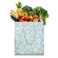thumbnail image 1 of Vintage Daisy Print Reusable Grocery Tote Bag – Large Canvas Shopping Bag with Boho Floral Watercolor Design, Eco-Friendly & Heavy-Duty Market Tote for Women, Farmers Market, Beach, Spring & Summer, 1 of 5