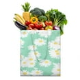 thumbnail image 1 of Vintage Daisy Print Reusable Grocery Tote Bag – Large Canvas Shopping Bag with Boho Floral Watercolor Design, Eco-Friendly & Heavy-Duty Market Tote for Women, Farmers Market, Beach, Spring & Summer, 1 of 6