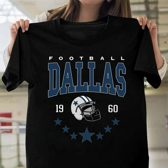 Vintage Dallas Football Retro Trendy Fan Game Day Graphic G353 Unisex T-Shirt, Up to Size 5XL