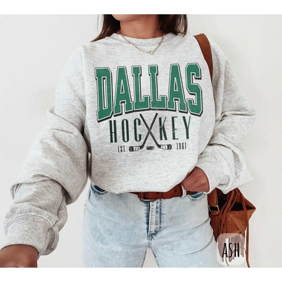 Vintage Dallas Hockey Sweatshirt, Dallas Ice Hockey Crewneck, Dallas Hockey Fan Shirt