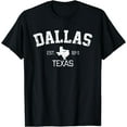 thumbnail image 1 of Vintage Dallas Texas Est. 1841 Gift T-Shirt Black 2X-Large, 1 of 4