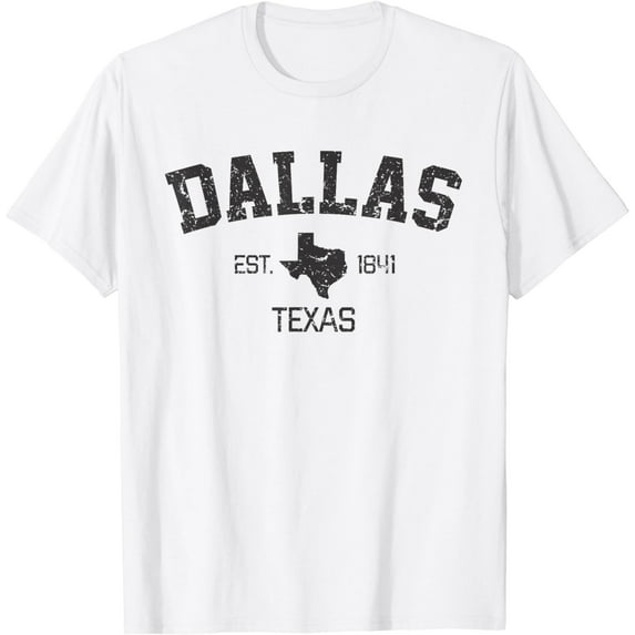 Vintage Dallas Texas Est. 1841 Souvenir Gift T-Shirt