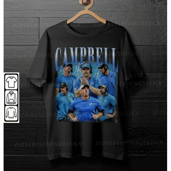 Vintage Dan Campbell Shirt Sweatshirt Football Shirt Graphic Tees Gift For Fan