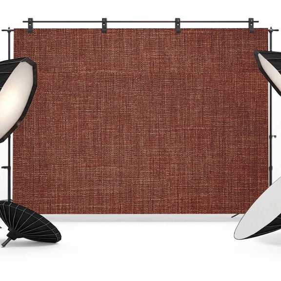 Vintage Dark Backdrops for Photography, Brown Linen Texture Farmhouse Fabric Photo Background Sturdy Studio Props for Photo Studio, Video Recording, Booth & Photoshoot 7X5ft