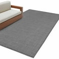 thumbnail image 1 of Vintage Dark Gray Area Rug 3x5 FT,Non Slip Entryway Bedside Carpet,Farmhouse Retro Solid Color Linen Texture Washable Soft Floor Carpet Indoor Mat Non-Shedding Throw Rug for Dorm Kitchen Home Office, 1 of 9
