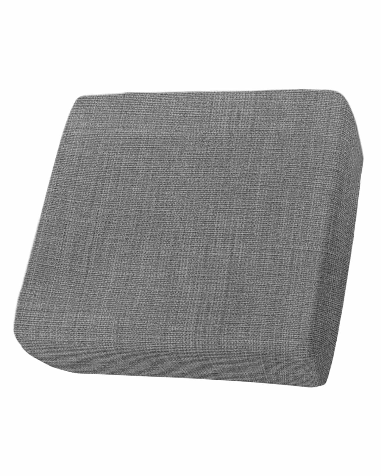 Vintage Dark Gray Couch Cushion Covers,Stretch Seat Cushion Covers for Sectional Sofa,Farmhouse Retro Solid Color Linen Texture Individual Sofa&nbsp;Slipcovers Furniture Protector with Elastic 1Pcs,S