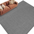 thumbnail image 1 of Vintage Dark Gray Large Area Rugs for Bedroom Living Room, Soft Non Slip Carpet Bedside Rug, Farmhouse Retro Solid Color Linen Texture Rectangular Floor Cover Kitchen Accent Rug 6'x9' for Office, 1 of 9