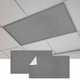 thumbnail image 1 of Vintage Dark Gray Magnetic Fluorescent Light Covers for Ceiling Lights 2x4Ft, Farmhouse Retro Solid Color Linen Texture Office Classroom Kitchen Drop Ceiling Light Covers Filters Shade Panel 2 Packs, 1 of 9