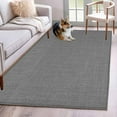 thumbnail image 1 of Vintage Dark Gray Runner Rug 2.7x5 FT,Non Slip Entryway Carpet,Farmhouse Retro Solid Color Linen Texture Washable Soft Floor Carpet Entrance Mat Throw Rug for Hallway Laundry Room Bedside, 1 of 9