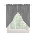 thumbnail image 1 of Vintage Dark Gray Swag Valances for Windows, Farmhouse Retro Solid Color Linen Texture Rod Pocket Sheer Valances for Windows, Swag Toppers Light Filtering for Kitchen Living Room 2 Panels 36''x63'', 1 of 6