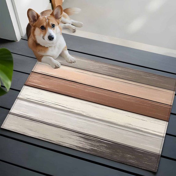 Vintage Dark Grey Stripe 2x3 Area Rugs for Living Room, Peeling Paint Effect Theme Non Slip Floor Mat Washable Low-Profile Indoor Carpet for Bedroom, Dining Room, Bathroom