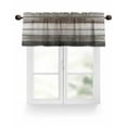 thumbnail image 1 of Vintage Dark Grey Stripe Valances for Windows Peeling Paint Effect Texture Valance Rod Pocket Light Filtering Short Window Treatments Curtains for Kitchen Bathroom Living Room Bedroom, 42 x 12 Inch, 1 of 7