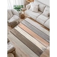 thumbnail image 1 of Vintage Dark Grey Stripes Area Rug for Bedroom 2.7x5 Ft Peeling Paint Effect Theme Super Soft fuzzy Throw Rug Non-Slip Fluffy Plush Indoor Floor Carpet for Living Room Nursery Home Decor, 1 of 8