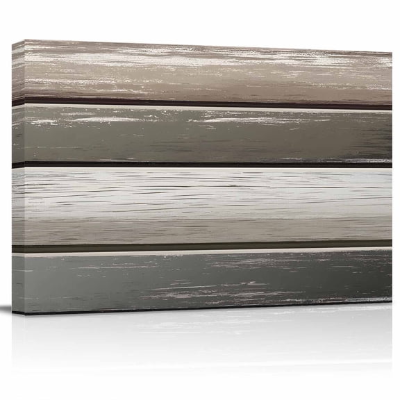 Vintage Dark Grey Stripes Canvas Print Wall Art Peeling Paint Effect Texture Pictures Painting Morden Artwork for Living Room Bedroom, Ready to Hang - 12"x16"