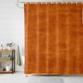 thumbnail image 1 of Vintage Dark Orange Shower Curtains for Bathroom, Modern Farmhouse Textured Rustic Waterproof Fabric Shower Curtain, Decorative Bathroom Curtain for Bathtub, 72"x72", No Hooks Included, 1 of 9