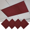 thumbnail image 1 of Vintage Dark Red Magnetic Fluorescent Light Covers for Ceiling Lights 2x4Ft, Farmhouse Retro Solid Color Linen Texture Office Classroom Kitchen Drop Ceiling Light Covers Filters Shade Panel 4 Packs, 1 of 9