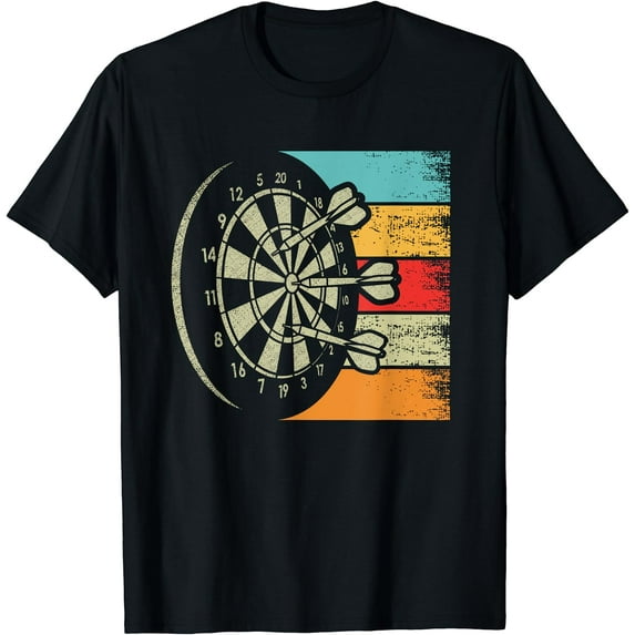 Vintage Darts Dartboard Bullseye Arrow Dart Lovers T-Shirt