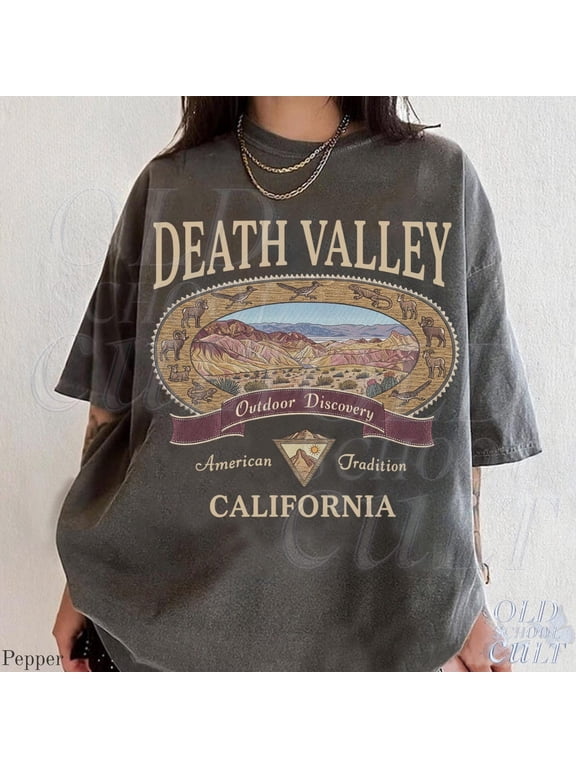 Vintage Death Valley California Graphic Tshirt, Retro Desert Landscape 90s Hiking Shirt, Unisex Cotton T-Shirt, Sizes S-3XL