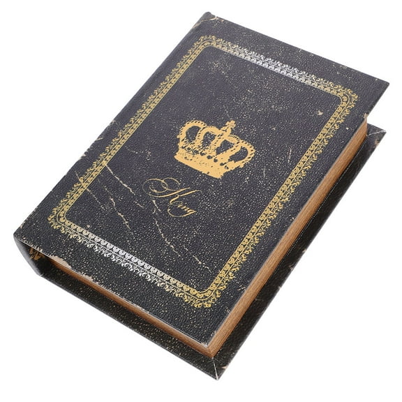 Antique Vintage Style Faux Book Wooden Storage Box for Home Decor and Organization, Decorative Storage Solution