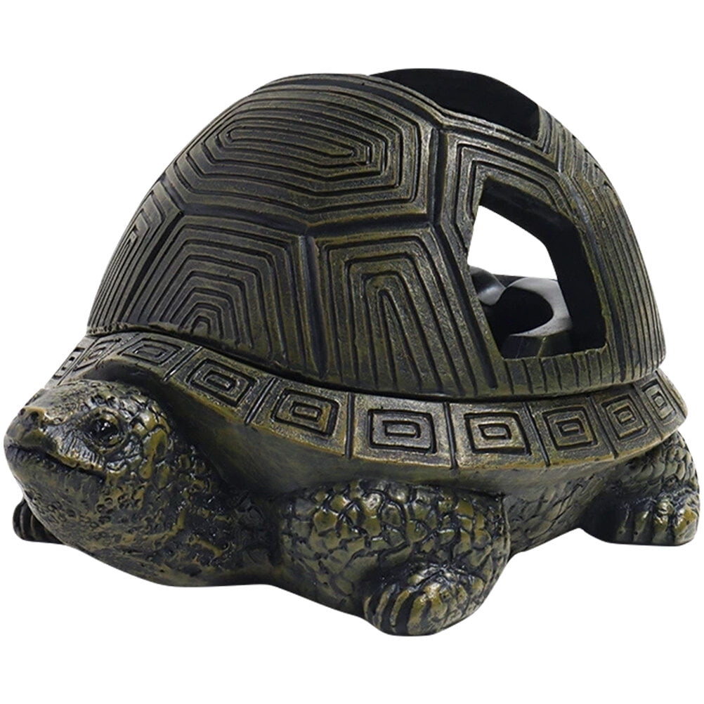 Vintage Decor Decorative Ashtray Turtle Style with Cover Desktop Resin ...