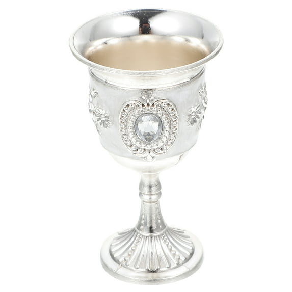 Vintage Decor Glass Tumblers Rhinestone Exquisite Drinking Cup Stemware European Style Tall Feet