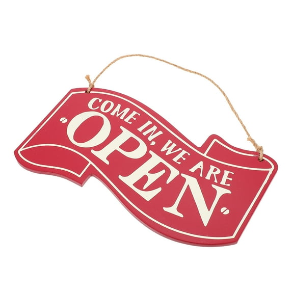 TABLZONE Red Wooden Open Closed Door Sign, Decorative Store Home Office Business Use, and Stylish