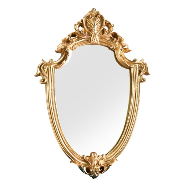 Vintage Decor Makeup Mirrors Mirror Makeup Vanity Desk Beauty Makeup Mirror Wall Mounted Dressing Mirror Decorative Mirror Synthetic Resin