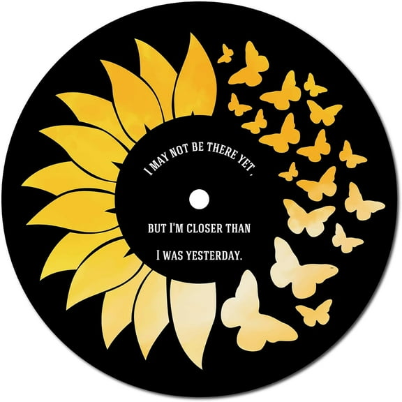 Vintage Decor Records Wall Decor Signs Hippie 1950s Decor Collage Display Decorations Butterfly Waterproof for Indie Art Aesthetic Bar Coffee Party Living Room Discos Music Studio 11.8Inch for DIY