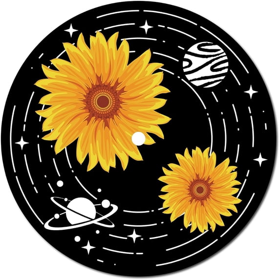 Vintage Decor Records Wall Decor Signs Hippie 1950s Decor Collage Display Decorations Sunflower Waterproof