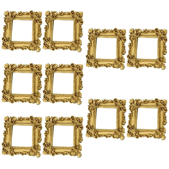 Vintage Decor Resin Crafts 10 Pcs Small Photo Frame Mini Square